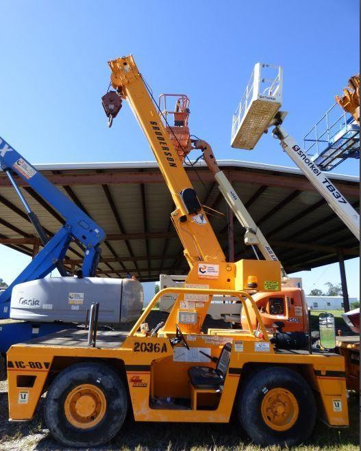 1 - PREOWNED BRODERSON CARRY DECK CRANE, MODEL #: IC-80-3G, S/N: 552036, YEAR: 2006
